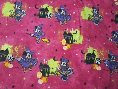 Disney For Springs Creative Minnie Halloween Fun Flannel Fabric  4 Yd 44" New - Image 1 of 4