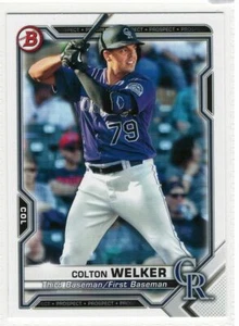 Colton Welker 2021 Bowman Baseball #BP-75 Rockies - Picture 1 of 2