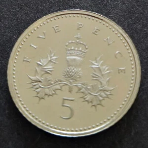 1991 UK 5p Five Pence Proof Coin - From the Royal Mint set - Picture 1 of 2