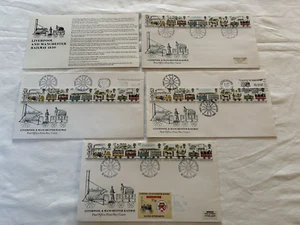 Bundle x4, 12/03/1980 Liverpool & Manchester Railway PO FDC with inserts - Picture 1 of 13