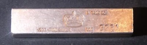 1981 Vintage 999+ FINE SILVER Kit Kat 5 Oz Silver Bar MG California Crown #3281 - Picture 1 of 7