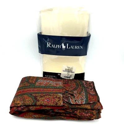 Funda de almohada estándar Ralph Lauren Cardiff - NUEVA 100 % algodón vintage paisley nueva de Lote Antiguo Foto 1 de 4
