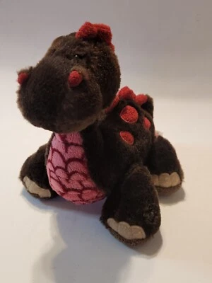 Ganz Cocoa Dinosaur Brown Pink 7" Webkins Plush  - Image 1 of 4