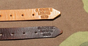 Authentic Relics WW2 WWII German leather Chin strap 1pcs. 1939 stamp Replica #1 - Picture 1 of 5