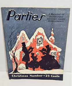 Vintage 1930 Dennison CHRISTMAS NUMBER PARTIES MAGAZINE Decor Costumes Games - Picture 1 of 13
