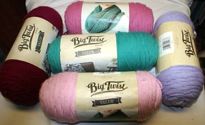 5 Big Twist Value Skeins Assorted Colors Yarn 6 Oz 371 - 380 Yards New - Picture 1 of 1