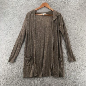 American Eagle Hoodie Cardigan Sweater Womens XS Brown Open Front Casual Knitted - Picture 1 of 11