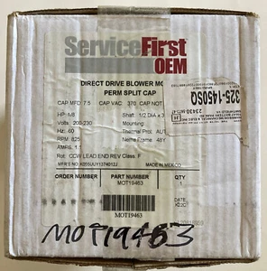 TRANE MOT19463 BLOWER MOTOR 1/8HP 230V 825 RPM- Genuine OEM Part - Picture 1 of 3