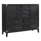 Furniture Laguna Bedroom 7-Drawer Wood Master Chest In Black