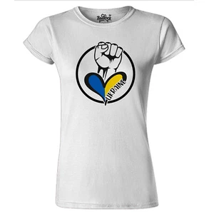 Camiseta para mujer Heart Fist Ucrania V1 Paz Anti Guerra Libertad - Imagen 1 de 2