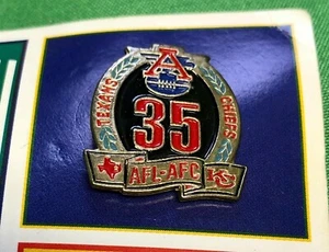 NFL Kansas City Chiefs 35th Anniversary Collector's Pin New on Card 1994 - Picture 1 of 3