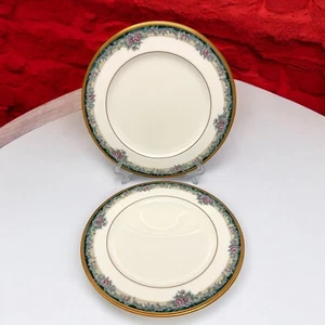 PAIR of Vintage NORITAKE Japan MI AMOR 4717 Bone China 8.5” SALAD PLATES - Picture 1 of 5
