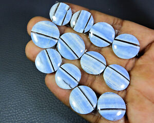 Natural Blue Opal Matched Pair Round Cabochon Loose Gemstone 6 Pair Lot k361