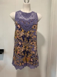 Xhiliration Brand Super Cute Floral Romper with Lace Accents Size S, NWOT - Picture 1 of 6