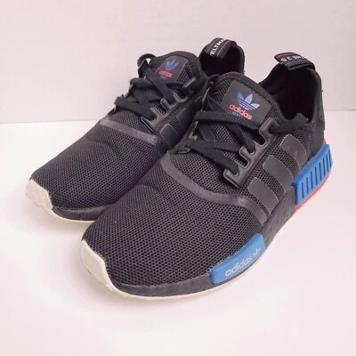 Adidas Originals NMD R1 Core Black/Lush Red Boost Running Shoes FX4352 Size 6.5 - Image 1 of 4