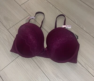 Maidenform Self Expressions 05757J Demi Push Up Bra Lined UW Womens 38D Purple - Image 1 of 4