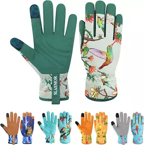 Leather-Gardening-Gloves for Women -Thorn-Proof Work-Gloves for Weeding, Digging - Picture 1 of 7