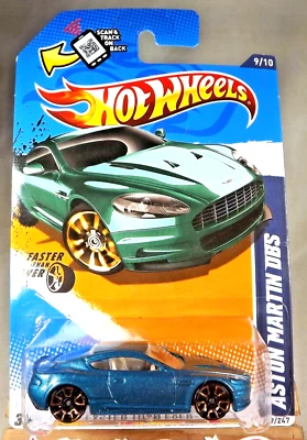 2012 Hot Wheels #99 Faster Than Ever 9/10 ASTON MARTIN DBS Teal w/Gold Trap5 Sp - Image 1 of 4