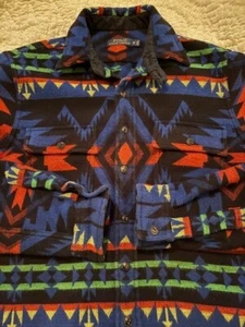 Polo Ralph Lauren Sportsman Patchwork Western Indian Southwestern Aztec Shirt - Picture 1 of 10