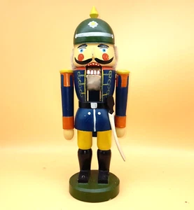 DEKO Nussknacker 31,5 cm Hoch Weihnachten Deko Figur Traditionell BLAU NEU TOP - Bild 1 von 7