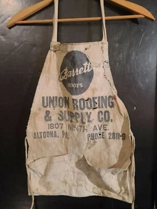 Vintage Barrett Union Roofing & Supply Co Altoona PA Cloth Apron - Picture 1 of 8