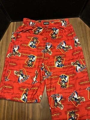 复古 Y2K Yu-Gi-Oh 动漫睡衣裤 XL 码 16/18 — 第 1/4 张图片