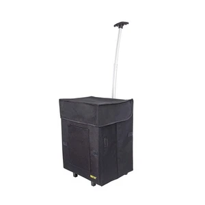 dbest products Bigger Smart Cart, Black Collapsible Rolling Utility Cart Basket - Picture 1 of 4