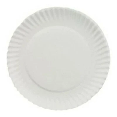 AJM PACKAGING AJM Round Uncoated Economy Plate White, 6" Diameter, Paper PP6GREWH | 1000/Case