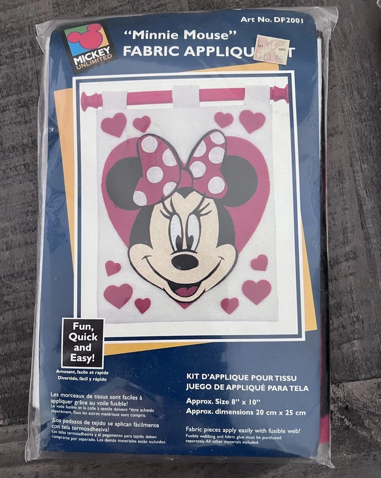 Minnie Mouse Fabric Applique Kit DF2001 Mickey Unlimited Disney USA