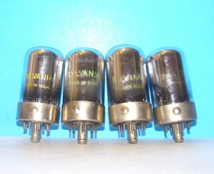 7F7 Sylvania tubos de vacío loctales 4 válvulas radio audio transoceánico probado VT-189 - Imagen 1 de 3