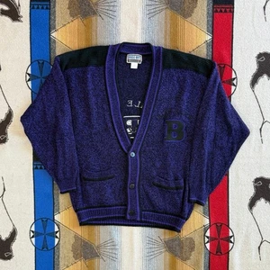 Vintage 90s Bugle Boy Cardigan Knit Sweater Size Medium Grunge Kurt Cobain - Picture 1 of 8