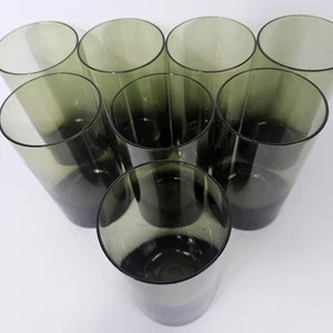 Vintage Sasaki Grün Glas Becher 5"H - 8er Set Top Zustand  - Bild 1 von 6