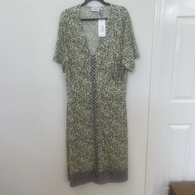 Новый с Ярлыками Leota платье Francesca Sz 3 X жасминовое поле без морщин эластичной цветочный скольжения на - Изображение 1 из 4