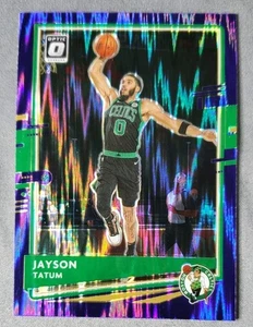 2020-21 Panini Donruss Optic - Jayson Tatum #77 Purple Shock Prizm - Picture 1 of 1