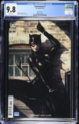CATWOMAN 1 VARIANTE ARTGERM CUBIERTA CGC 9,8 PÁGINAS BLANCAS 2018 Foto 1 de 2
