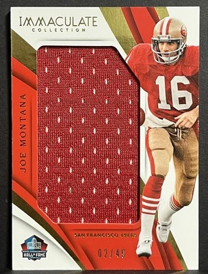 2018 Panini Immaculate Joe Montana Relic Class Of 2000 /49 #HOF-12 MEM 49ers - Image 1 of 2