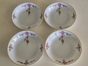 Set 4 - Antique 1930 - H&C Heinrich Bavaria ROSALINDA - Fruit Dessert Bowls - Picture 1 of 5