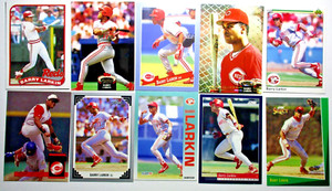 Barry Larkin Baseball Card Lot of 10 Cards - Cincinnati Reds Vtg HOF - Lot #59B