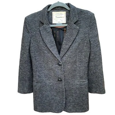 Chaqueta Blazer Cartonnier Anthropologie Mujer Gris Negro Carrera Talla Mediana Foto 1 de 4