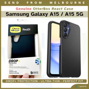 NEW GENUINE OtterBox React Case Samsung Galaxy A15 5G | 4G Drop Protection Black - Picture 1 of 10
