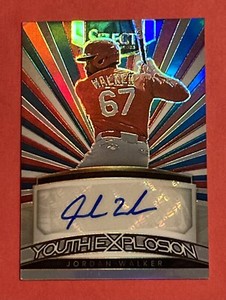 JORDAN WALKER - 2023 Panini Select Youth Explosion Tri-Color Auto #/49 READ