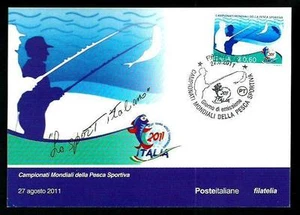 Italia Repubblica - Camp. Mondiali Pesca Sportiva - Cartolina Poste Italiane - Picture 1 of 1