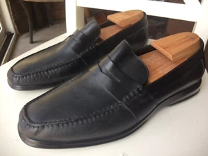 Calvin Klein Nero Calf Herren Schwarz Leder Slipper Halbschuhe Schuhe Gr. 9,5 TOP - Bild 1 von 12