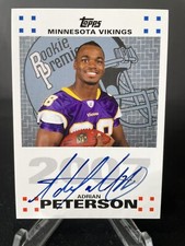 Adrian Peterson 2007 Topps Rookie On Card Auto Blue Ink Minnesota Vikings