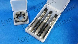 4x 3/4 x 26 BSB TPI HIGH CARBON STEEL TAPS AND DIE PLASTIC BOXED - Picture 1 of 3