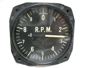 L@@K! WWII Aircraft Engine RPM Indicator Gauge USAAF  General Electric WW2 - Picture 1 of 3