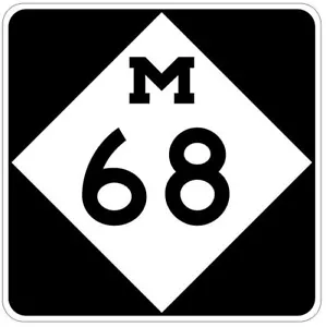 Michigan Route 68 M68 Aufkleber Aufkleber R7203 Autobahnschild - Bild 1 von 1
