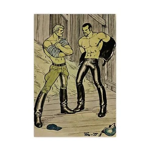 Sexy Leather Men Matte Poster Physique Pictorial Gay - Picture 1 of 7