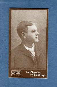 BILLY HAMILTON, Phillies HOF'er | 1895 Mayo Cut Plug card N300 | REPRINT 1986 - Picture 1 of 2