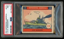 1941 R40 Defending America #215 U.S.S. Mississippi PSA 7 NM #44175409